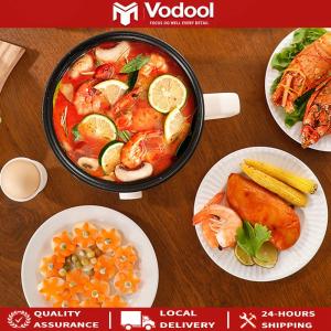 1.8 L Multi-Functional Integrated Electric Wok 2 Files Adjustable Small Electric Hot Pot Non-Stick Inner for Ramen Noodles Pasta Egg Soup