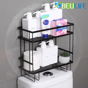 BEULIFE Bathroom Toilet Metal Storage Organizer Shelf Rack Cabinet Space Saving Accessories Rak Bilik Mandi Rak Tandas