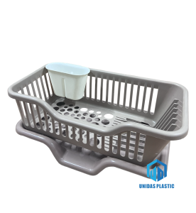 UNIDAS  Kitchen Shelves Plastic Dish Rack Kitchen Utensil Dish Storage Rack Drain Dish Kitchenware