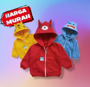 Jaket Sweater Hoodie Anak Bayi 1-2 Tahun