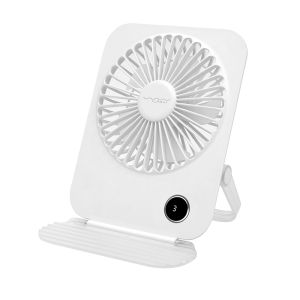 VYVYLABS Portable Desktop Fan USB Rechargeable Mini Desk Fan 1200mAh Portable Mini Fan with Phone Holder For Travel Office Dormitory