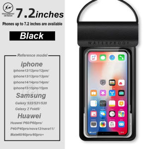 F&D Universal Waterproof Phone Case Water Proof Sealed Mobile Cover Outdoor Sports Touch Screen Sealed Transparent Beach Swimming Surf Rafting Protective Bag