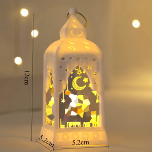 Ramadan Decor LED Candle Light Castle Lamp Pendant Middle East Festival Atmosphere Vintage Lamp LED Candle Light