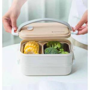 CH0397 กล่องข้าว 2 ชั้น สามารถอุ่นอาหารได้ 💖โปรดอ่านรายละเอียดสินค้าก่อนสั่งซื้อคะ💖