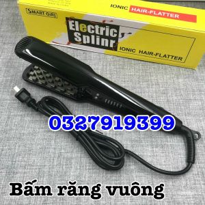 Máy bấm tóc dập xù răng vuông Hàn Quốc MS200 - 5 mức chỉnh nhiệt 140-240 độ - Dây xoay 360 độ - Thiết kế gọn nhẹ - An toàn khi sử dụng - Máu đen trắng - Máu bấm tóc vuông