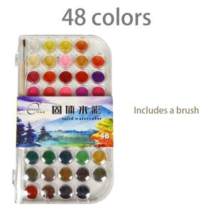16/28/ 36/48 colors watercolor-solid pigments watercolor paint set with brush coloring gouache art