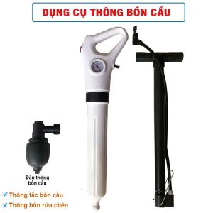 Súng thông tắc bồn cầu thông cống sàn nhà tắm bồn lavabo chuyên dụng đa năng có đồng hồ đo áp suất khí nén cao 8kg đánh bay mọi vật cản hiệu quả mẫu mới 2025