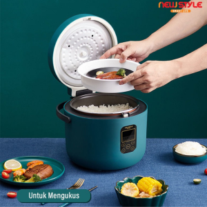 COD Newstyle Smart Rice Cooker Y18 Penanak Nasi Multifungsi Magic Com Mini 1.2L Rice Cooker dengan teknologi pintar. Waktu pengaturan hingga 24 jam.