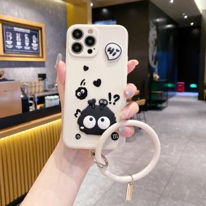 Honor X9 X9b X9A X6 X8 X8b X7B X8A X7a 50 90 Lite 70 Magic 6 5 4 Pro X5 Plus X50 Cartoon Painted Coal Ball Bracelet Phone Case