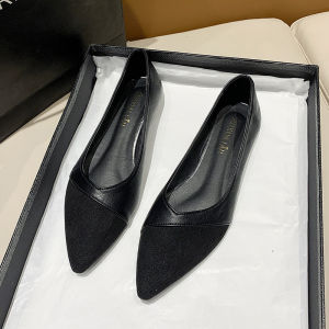 [Free Shipping] WomenS Flat Black Work Shoes Autumn Versatile Pointed-Toe Comfortable Professional Low-Heel Office Shoes