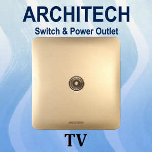 ARCHITECH INFINITY A63-E03 GOLD Stop Kontak/OUTLET/JACK TV