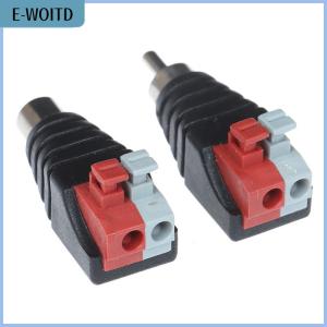 【E-WOITD】 Speaker Wire A/V Cable to Audio Male Famale RCA Connector Press Plug Terminal