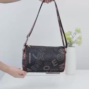 FRIDA BAGS#1162 SIMPLE DESIGN BAG FOR LADIES SLING CROSSBODY BAG LEATHER 1-ZIPPEER & LONG STRAP BAG