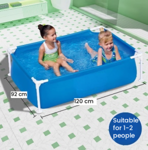 Bestway Steel Pro Rectangular Folding Swimming Pool Frame Set / 120*92*33 CM / 80*140*60 CM / Best Quality Original Swimming Pool No Airpump Required Easy Set Up