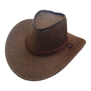 NALANILI Curved Brim Western Cowboy Hat Ethnic Tibetan Style Roll Brim Cowgirl Cap  Large Top Hat for Women Men