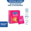 Durex Pleasuremax Kondom Bergerigi Kondom Aman Pria 3s - Condom with Special Lubricant. 