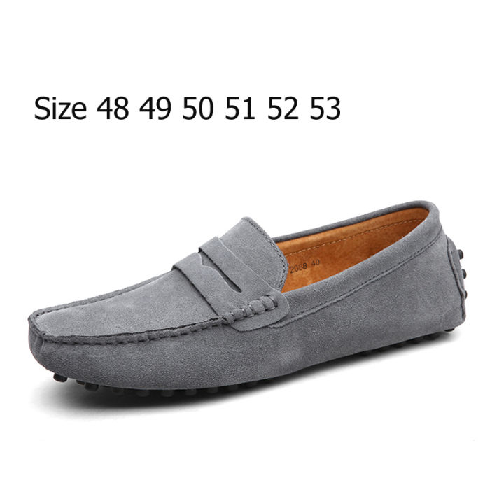Plus Big Size 50 51 52 53 Men Suede Loafers Slip-Ons Leather Casual Shoes  Moccasins Loafer Luxury Brand Designer Spring Autumn Lazada PH