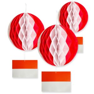 Pinky Bee Dekorasi 17 Agustus Merah Putih Kemerdekaan Bulat Bendera (pc) 66011701