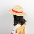 One Piece Luffy Straw Hat วันพีซลูฟี่ผู้ใหญ่เด็กหมวกฟางอะนิเมะญี่ปุ่นคอสเพลย์แฮนด์เมดหมวกของขวัญฮาโลวีน. 