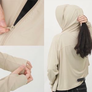 Áo chống nắng nữ áo khoác có mũ áo khoác chống tia UV thấm hút mồ hôi UPF50 + thời trang cho nữ - Life Style 4U