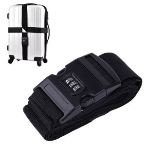 Luggage Strap Travel Colourful Black Adjustable Luggage Strap With Combination Lock Security Lock Carrying Case Strap