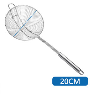 Nipiin Large Strainer Stainless Steel Colander Mesh Filter Oil Fry Food Filter With Long Handle Kitchen Tools