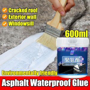 🌈Give away tools🌈Super Waterproof Glue Sealant 600g High temperature resistance no cracking One brush stop leak Polyurethane Waterproof Coating Super Water Proofing Sealant Paint Rubberized Liquid Asphalt Waterproofing Water Proofing for Concrete
