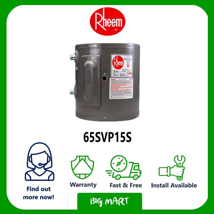 [MADE IN MEXICO]. 15GAL RHEEM 15 GAL STORAGE WATER HEATER | Lazada ...