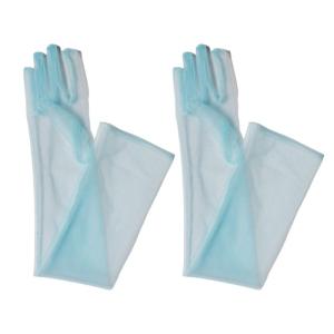 1pair Long Meshes Gloves Elegant Bridal Mittens Transparent Women Gloves for Bride and Bridesmaids