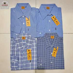 [HCM] Áo sơ mi nam trung niên kẻ sọc caro tay dài chất vải kate mềm mịn from rộng thoáng mát SUNMEN Size từ 50-90kg