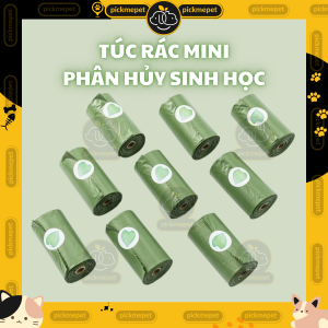 Túi Đựng Phân Mini Túi Rác Mini cho Chó Mèo Tự Phân Hủy An Toàn Sinh Học