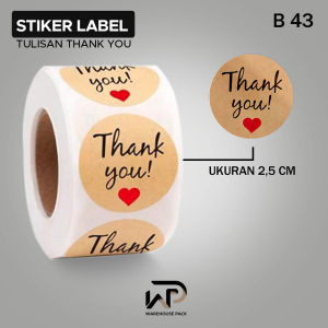 Stiker | 500 PCS (1 Roll) Stiker Label Thank You For Your Order | Stiker Label Kemasan | Sticker Thank You | Sticker | Stiker Label Makanan