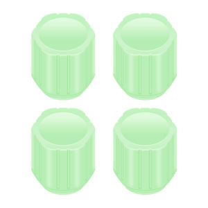 4pcs Luminous Valve Caps with Logo Fluorescent Green Tire Valve Caps Car Motorcycle Bicycle Wheel Hub Glowing Valve Cover Tire Decoration