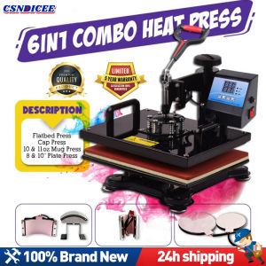 🇵🇭 6 in1 Multifunction Heat Press Machine mini printer for T-Shirt / Mug / Plate / Capprinter for small business