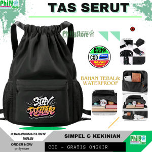 Tas Serut Multifungsi Untuk Olahraga Sekolah Futsal Basket Berenang Tas Serut Say hello Tas Serut Terbaru Waterproof Anti Air | Multifungsi Organizer