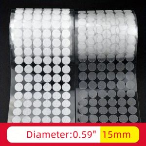 204pcs(102pairs) Self Adhesive Round Diameter Sticky Back Coin Nylon Coin Hook And Loop Point With Waterproof Adhesive Coin Tape Halloween,Thanksgiving And Christmas Gift