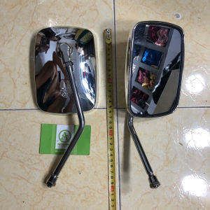 [ Loại Xi trắng ] Cặp Gương (kiếng) chiếu hậu cho tất cả các dòng xe ba gác ( Xe Lôi ) gắn ghi đông