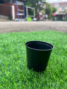 ชุด 12 ใบ/กระถางต้นไม้พลาสติก กระถางต้นไม้กลมดำ ราคาถูก 3 นิ้วเเละ 4 นิ้ว