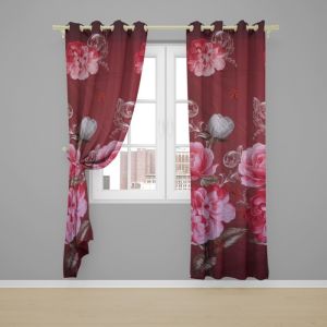 Gorden ukuran TINGGI 225CM elegan Jendela Gorden Pintu Free Tali&hook LP