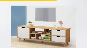 Kệ tivi cho phòng khách gỗ MDF  Kệ tivi 1 cánh 2 ngăn kéo 4 ô ngăn Kệ tivi phong cách hiện đại