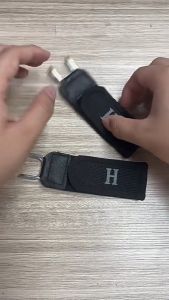 Metal Hook Stretch Waistband Adjustable No-Buckle Nylon Belt Buckle-Less Invisible - Black/Brown