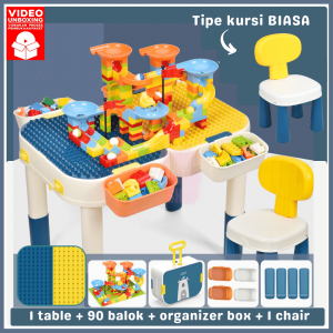 SET MEJA BALOK KOPER 7 IN 1 /SET MEJA BELAJAR MULTIFUNGSI / MEJA BELAJAR