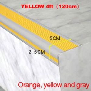 PVC Rubber Stair Tread Anti Slip Strip for Stair Ladders Self-Adhesive Stair Step Edge Trim