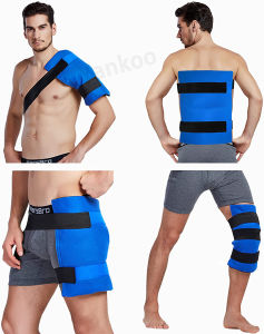 【หุ้นท้องถิ่นของไทย】ขนาดใหญ่พิเศษเข่าเอวกลับเจลแพ็คน้ําแข็งที่มีสายรัดสําหรับร้อนเย็นบําบัดบรรเทาอาการปวดนํามาใช้ใหม่เหมาะสําหรับไหล่ โรเตเตอร์ ข้อมือ หลัง สะโพก เข่าเปลี่ยนเคล็ดขัดย