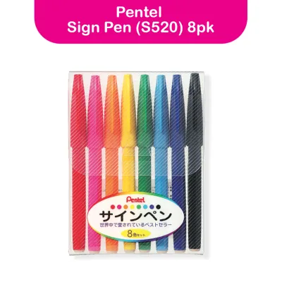 Pentel Sign Pen (S520) 8pk