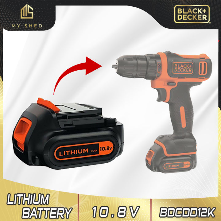 BLACK DECKER BL1512 10.8V BDCDD12K Cordless Drill Lithium ion