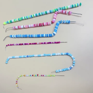 Sturdy Bead Spinner Needle Set Making Curved Needle Large Eye Designed Needle for Bead Spinner Use