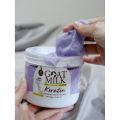 พร้อมส่ง เคราตินนมแพะกระปุกม่วง สูตรลดผมร่วง เร่งผมยาว ล็อคสีผมให้ติดทน Goatmilk karatin. 