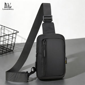 LouisWill Mens Crossbody Bag Fashion Mini Waterproof Oxford Cloth Mobile Phone Bag Casual Lightweight Bags Outdoor Sports Chest Bag