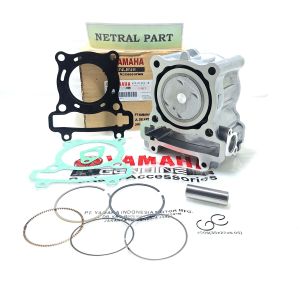BLOCK CYLINDER BLOK SEHER ASSY SET KOMPLIT RING SEHER PISTON KIT + TOP SET YAMAHA JUPITER MX 135 JUPITER MX NEW JUPITER MX OLD ORIGINAL BARU